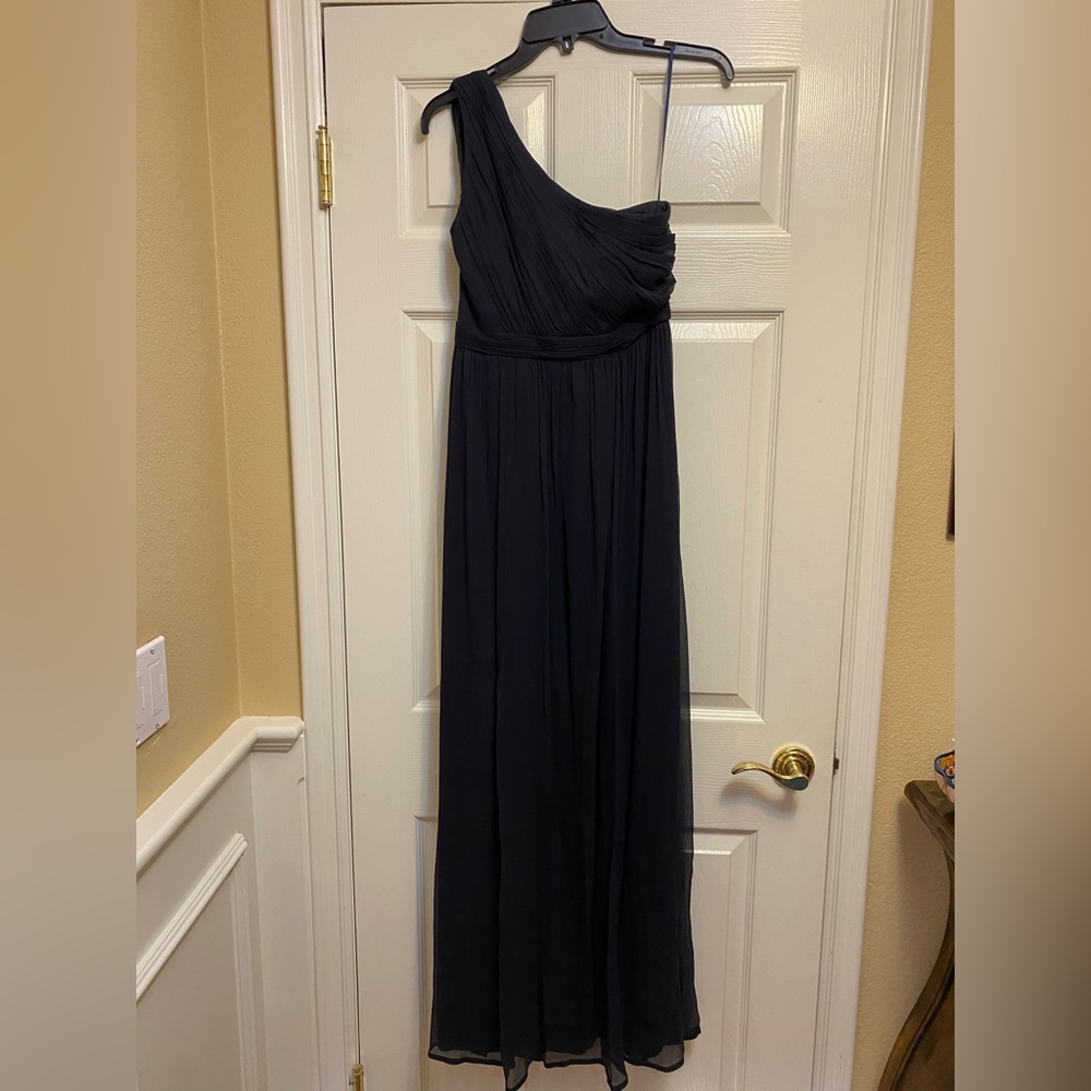J Crew One shoulder Navy / Black Dress